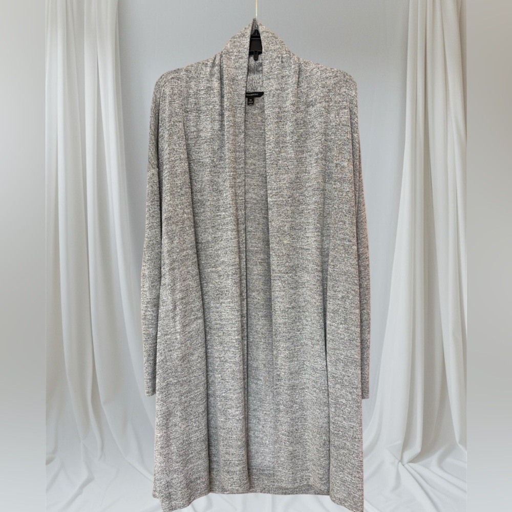 EUC BANANA REPUBLIC Long Gray Open Front Cardigan Sweater